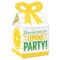 Big Dot of Happiness So Fresh - Lemon - Square Favor Gift Boxes - Citrus Lemonade Party Bow Boxes - Set of 12